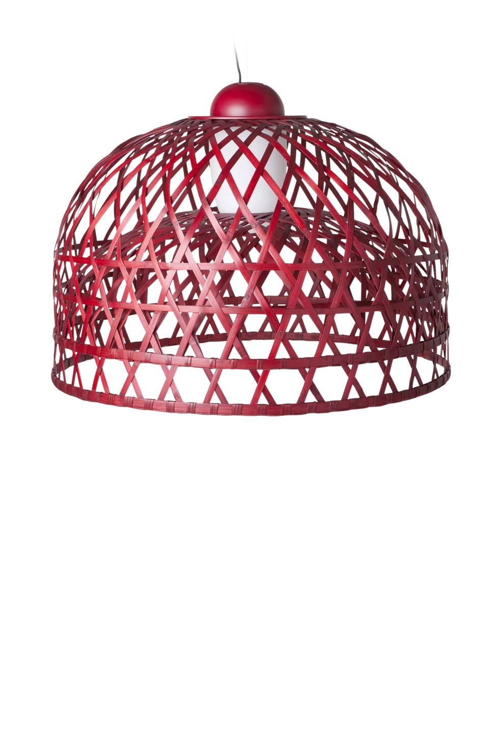 Emperor suspension light large red front view